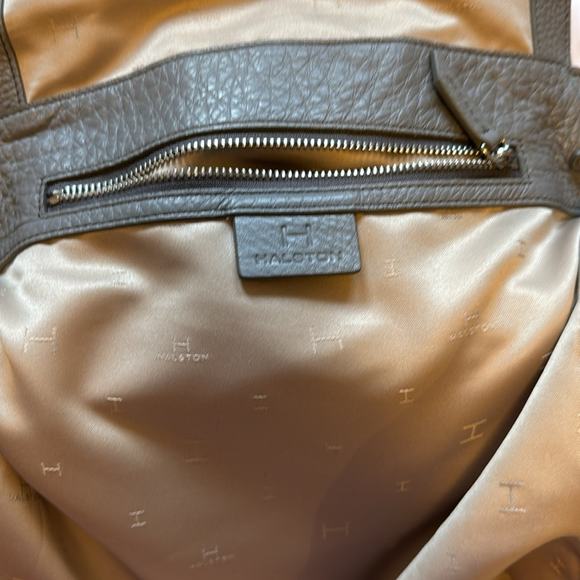Halston suede and pebble leather backpack main image 15